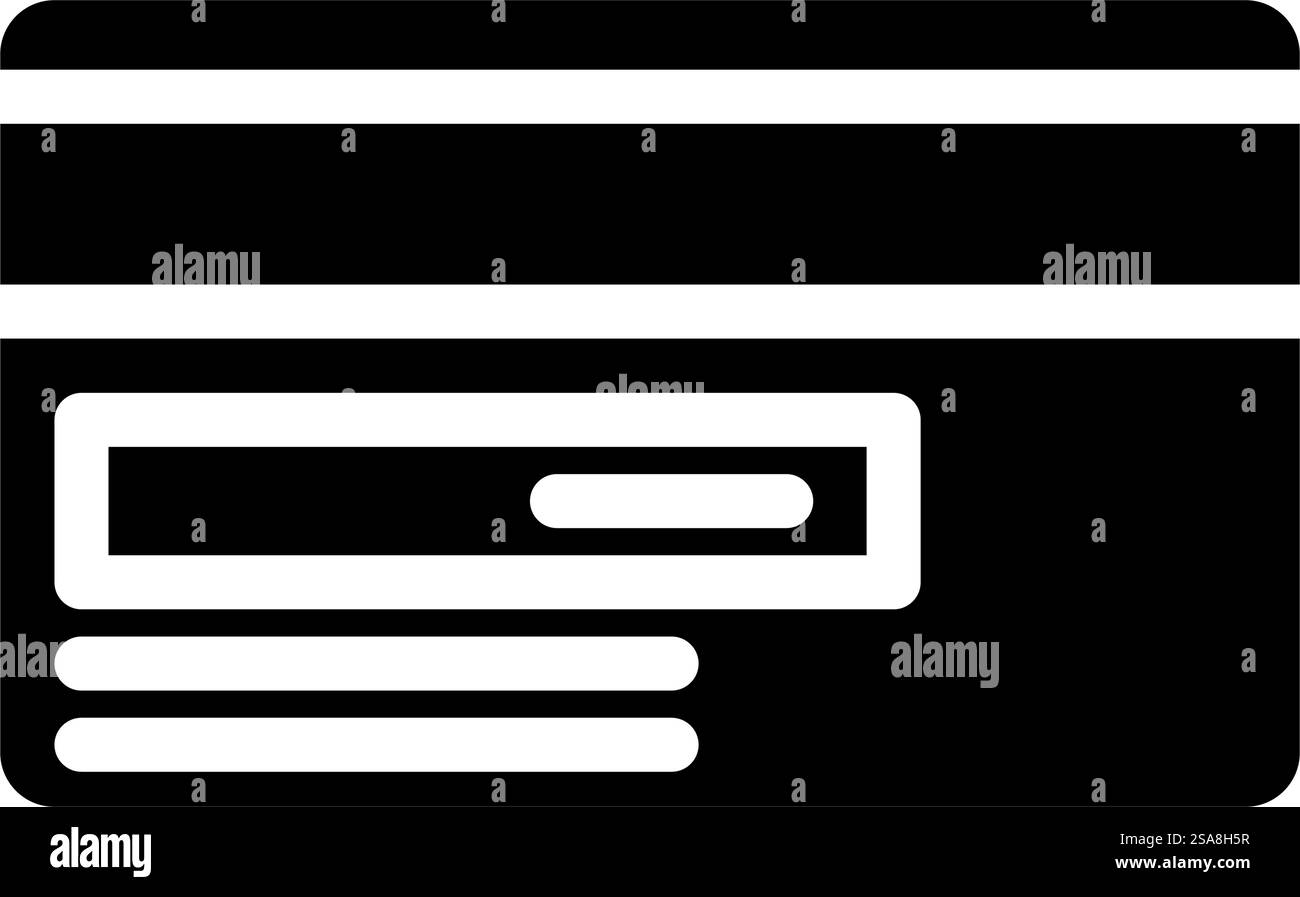 icona vettore del glifo di pagamento bancario con carta di credito. carta di credito, firma del pagamento bancario. illustrazione del simbolo isolato. illustrazione vettoriale dell'icona del glifo di pagamento della banca con carta di credito Illustrazione Vettoriale