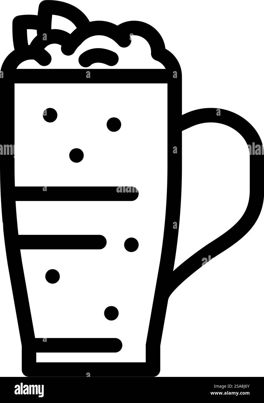 ayran, icona della linea turca della cucina vettoriale. insegna di cucina turca ayran. illustrazione nera del simbolo del contorno isolato. illustrazione vettoriale dell'icona della linea di cucina turca ayran Illustrazione Vettoriale