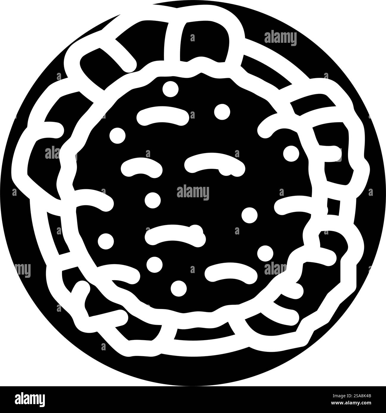 kisir cucina turca glifo icona vettore. simbolo della cucina turca kisir. illustrazione del simbolo isolato. illustrazione vettoriale dell'icona del glifo della cucina turca kisir Illustrazione Vettoriale