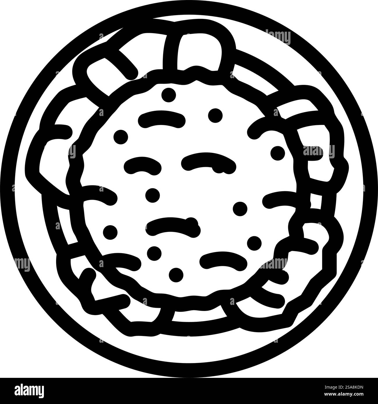 kisir cucina turca icona vettoriale. simbolo della cucina turca kisir. illustrazione nera del simbolo del contorno isolato. illustrazione vettoriale dell'icona della linea della cucina turca kisir Illustrazione Vettoriale