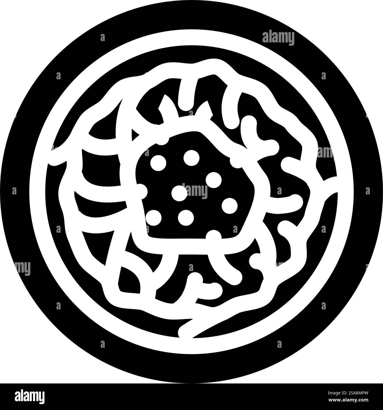 spaghetti bolognese cucina italiana glifo icona vettore. spaghetti alla bolognese, insegna della cucina italiana. illustrazione del simbolo isolato. spaghetti bolognese cucina italiana glifo icona vettoriale illustrazione Illustrazione Vettoriale