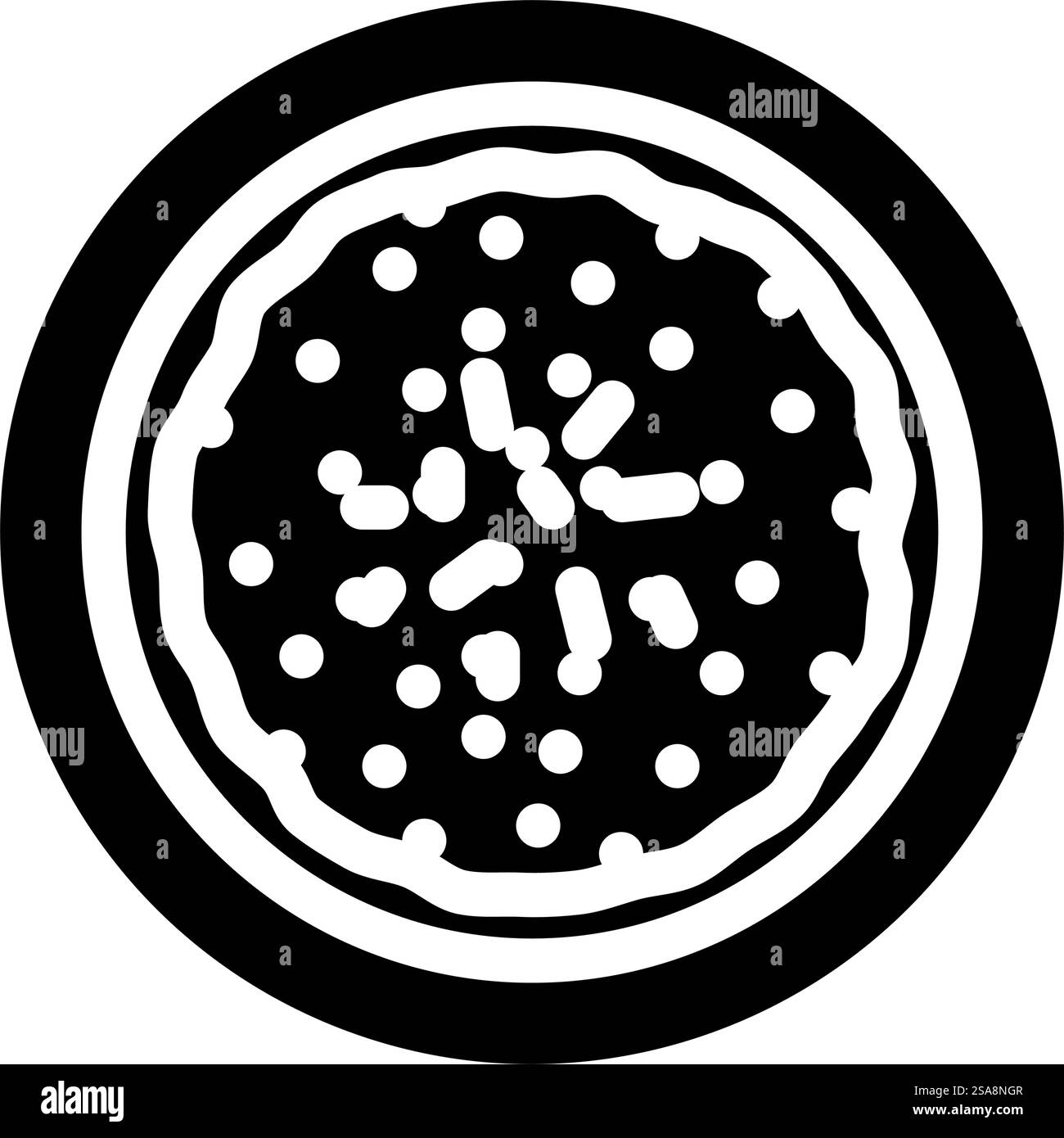 risotto cucina italiana milanese glifo icona vettore. risotto alla cucina italiana milanese. illustrazione del simbolo isolato. risotto cucina italiana milanese glifo icona vettoriale illustrazione Illustrazione Vettoriale