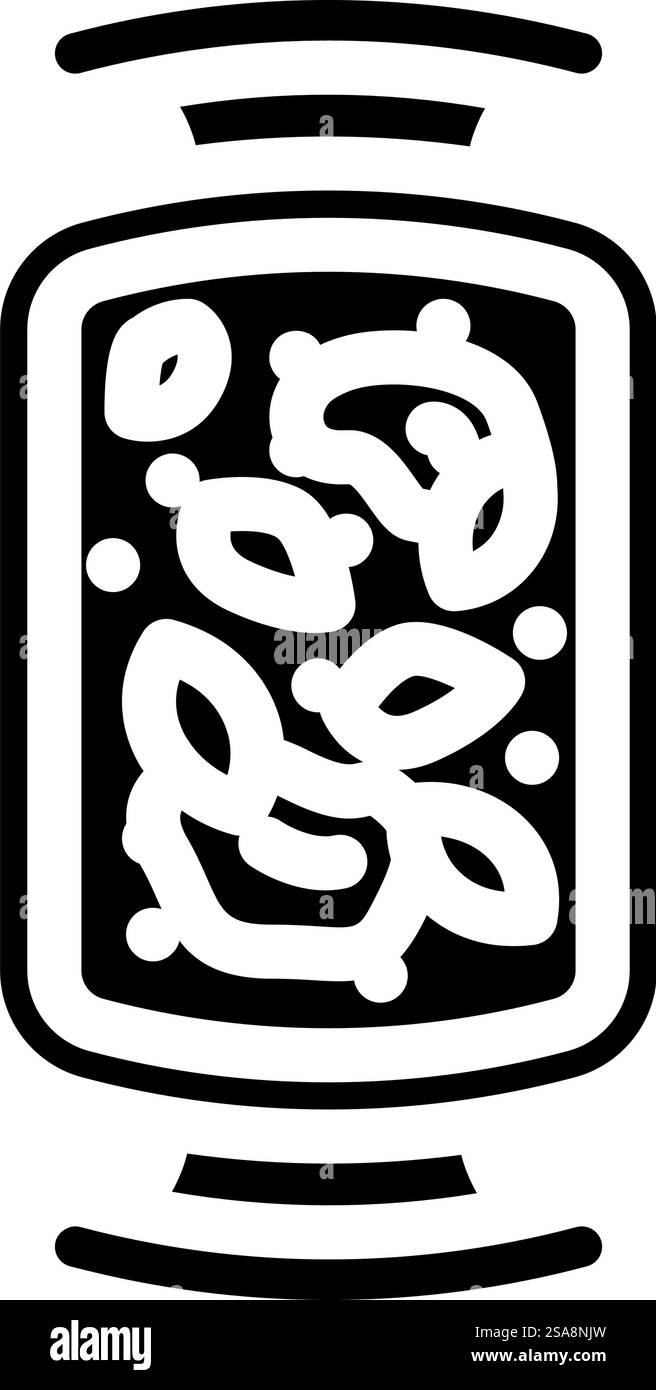 stufato ossobuco cucina italiana glifo vettore icona. insegna di cucina italiana con stufato di ossobuco. illustrazione del simbolo isolato. illustrazione vettoriale dell'icona del glifo della cucina italiana dello stufato di ossobuco Illustrazione Vettoriale