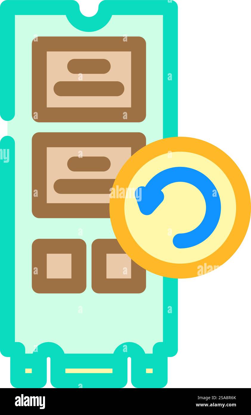 recupero dati riparare il vettore dell'icona a colori del computer. ripristino dati riparazione computer. illustrazione del simbolo isolato. ripristino dei dati riparare l'illustrazione vettoriale dell'icona a colori del computer Illustrazione Vettoriale