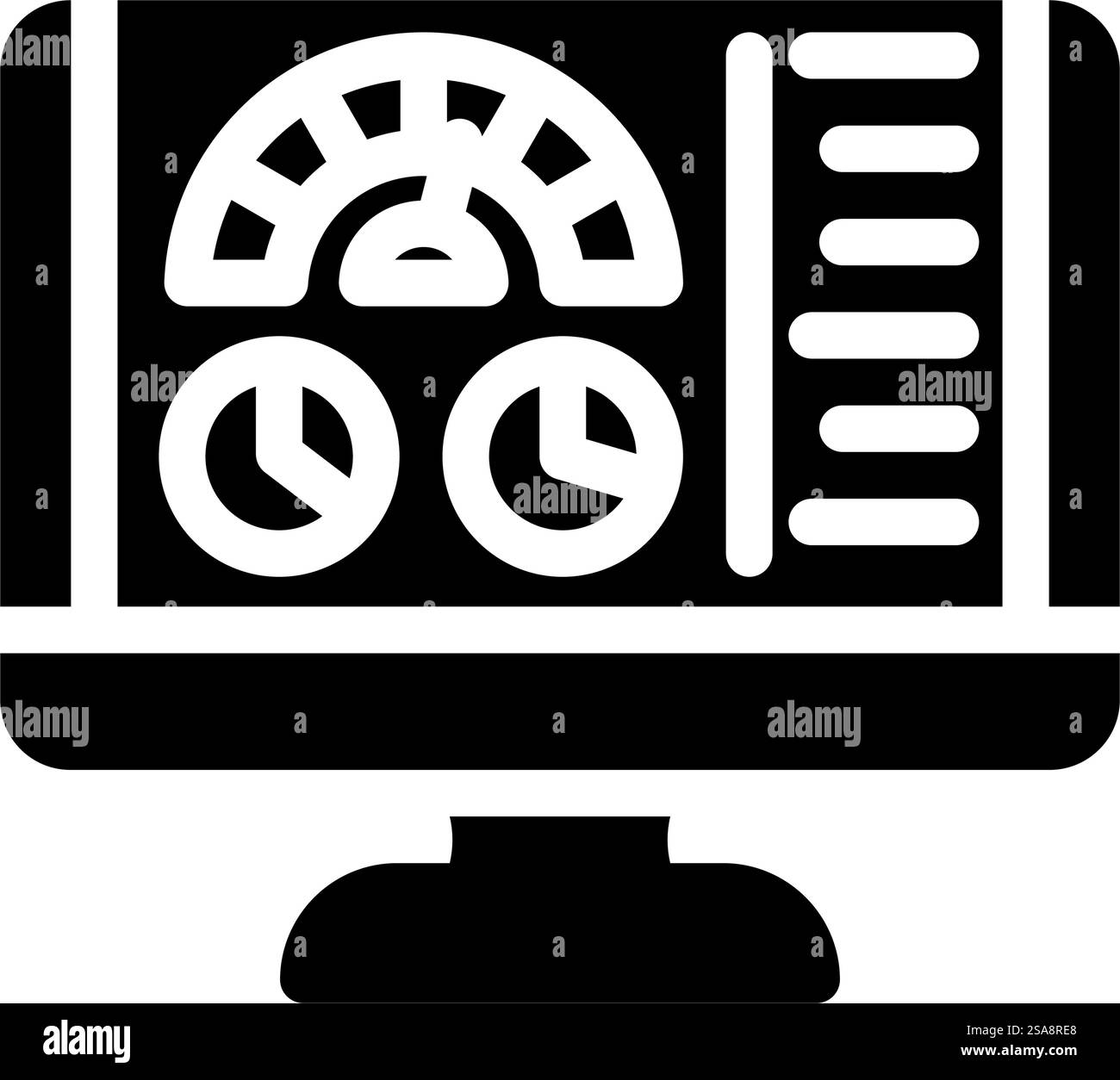 ottimizzazione pc riparare il vettore dell'icona glifo del computer. pc optimization repair computer sign. illustrazione del simbolo isolato. immagine vettoriale dell'icona glifo del computer per la riparazione dell'ottimizzazione del pc Illustrazione Vettoriale