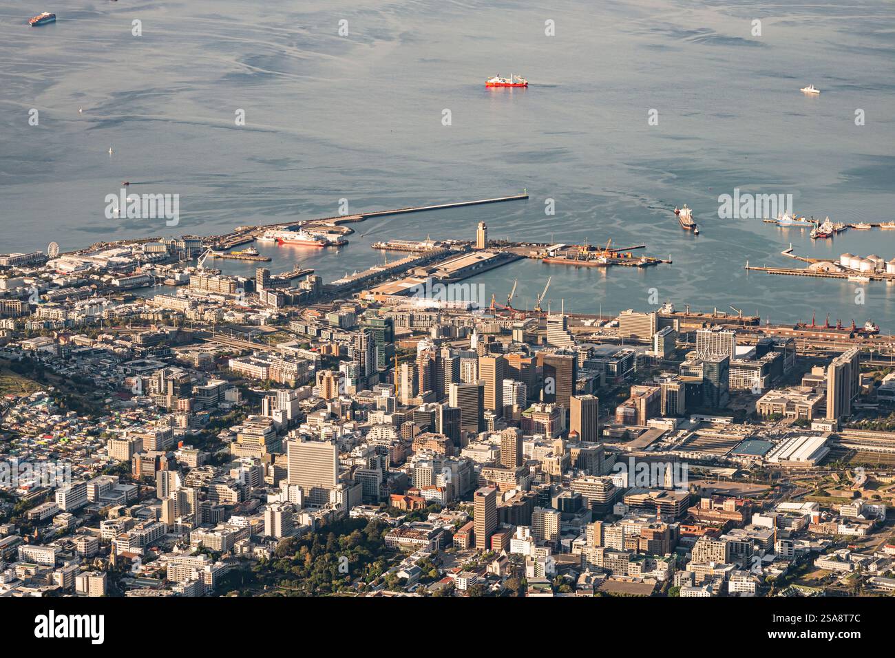 Centro città di città del Capo, panorama aereo Foto Stock