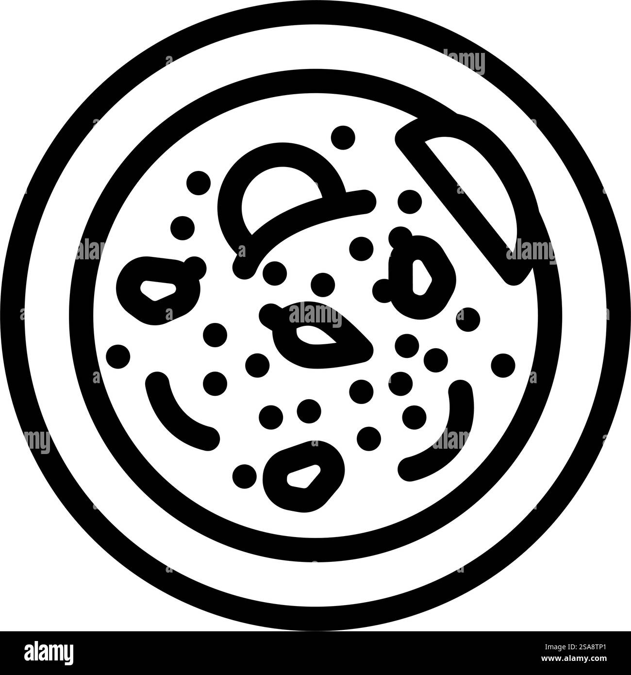 zuppa di cocco cucina thailandese linea icona vettore. zuppa di cocco segno di cucina tailandese. illustrazione nera del simbolo del contorno isolato. illustrazione vettoriale dell'icona della linea della cucina tailandese della zuppa di cocco Illustrazione Vettoriale