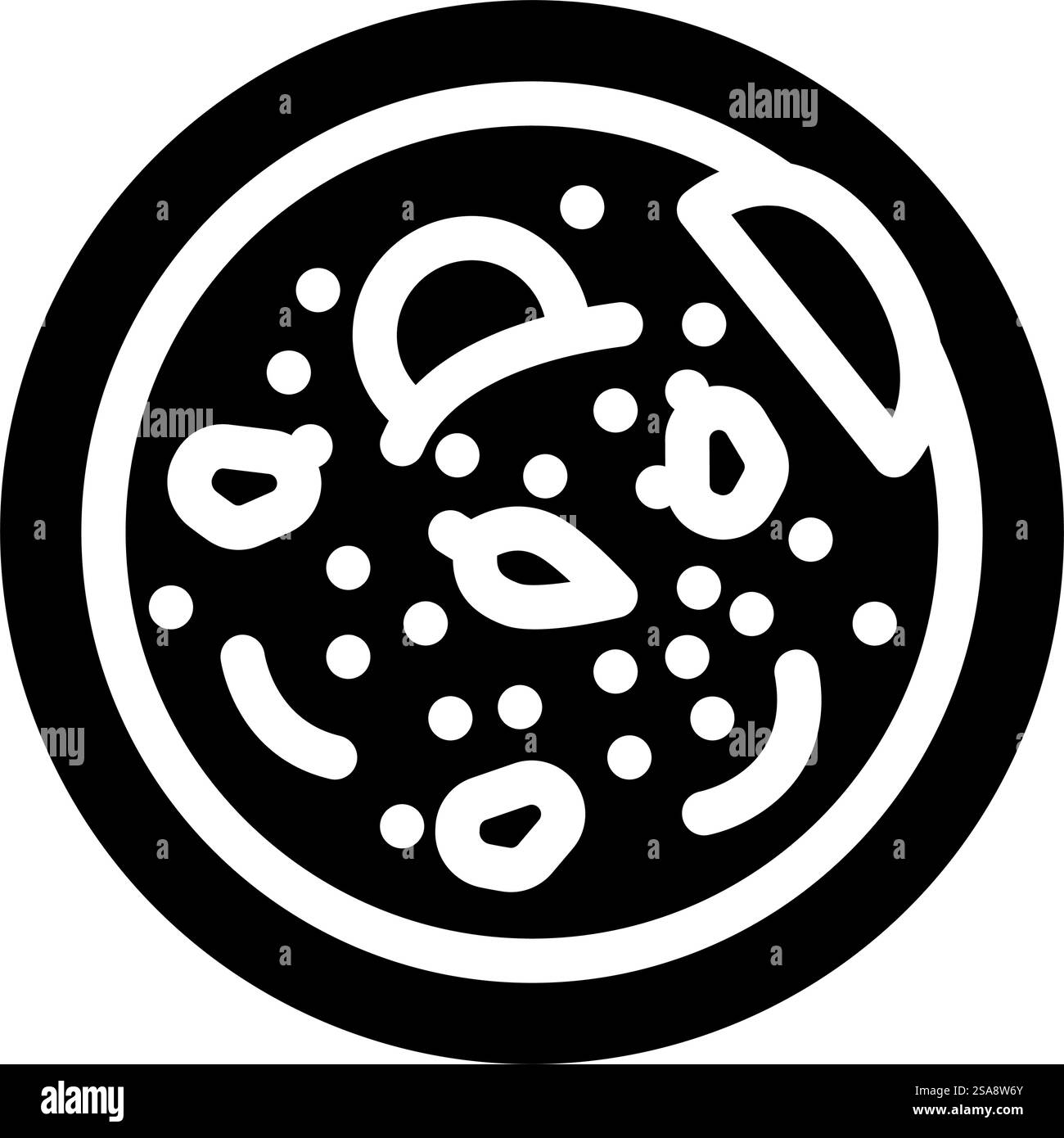 zuppa di cocco cucina tailandese glifo icona vettore. zuppa di cocco segno di cucina tailandese. illustrazione del simbolo isolato. illustrazione del vettore dell'icona del glifo della cucina tailandese della zuppa di cocco Illustrazione Vettoriale