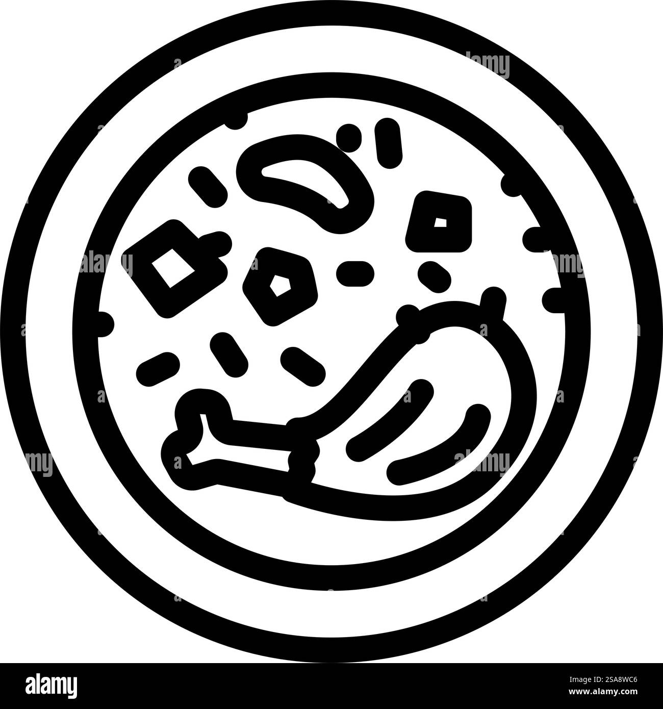 cucina thailandese al curry massaman con icona vettoriale. insegna di cucina tailandese al curry massaman. illustrazione nera del simbolo del contorno isolato. illustrazione vettoriale dell'icona della linea del curry massaman thai cuisine Illustrazione Vettoriale