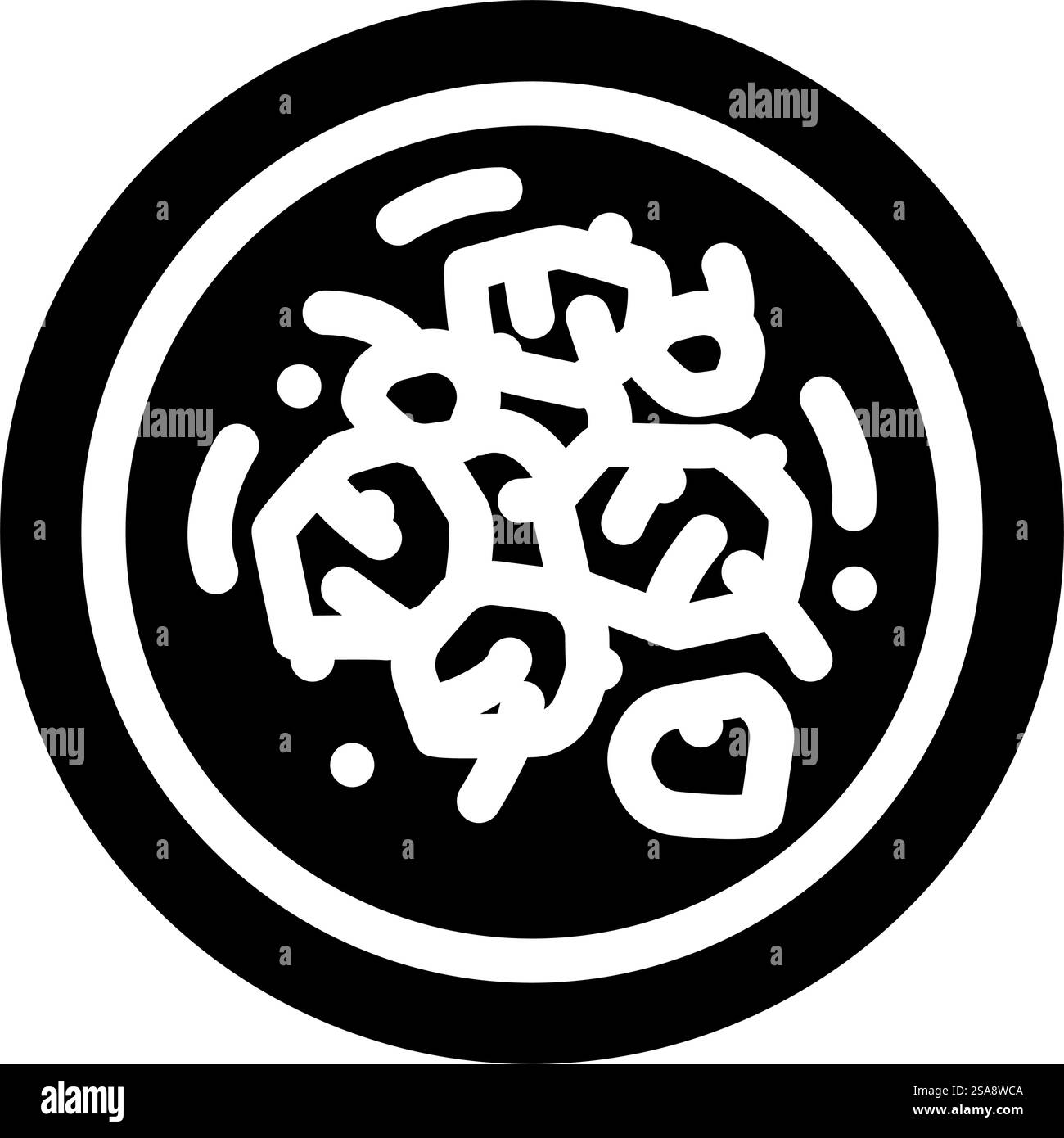 panang curry cucina tailandese glifo icona vettore. cartello di cucina tailandese al curry di panang. illustrazione del simbolo isolato. illustrazione vettoriale dell'icona del glifo della cucina tailandese del curry del panang Illustrazione Vettoriale