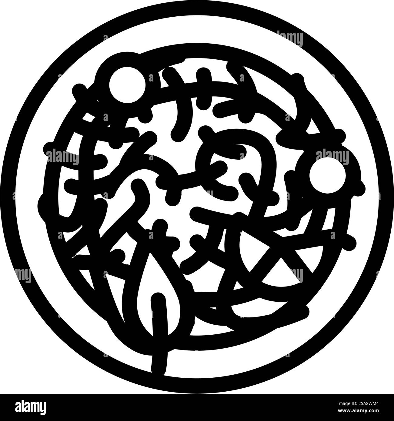 insalata di papaya, cucina tailandese, icona vettoriale. insalata di papaya insegna di cucina tailandese. illustrazione nera del simbolo del contorno isolato. illustrazione vettoriale dell'icona della linea di papaya con insalata di cucina tailandese Illustrazione Vettoriale