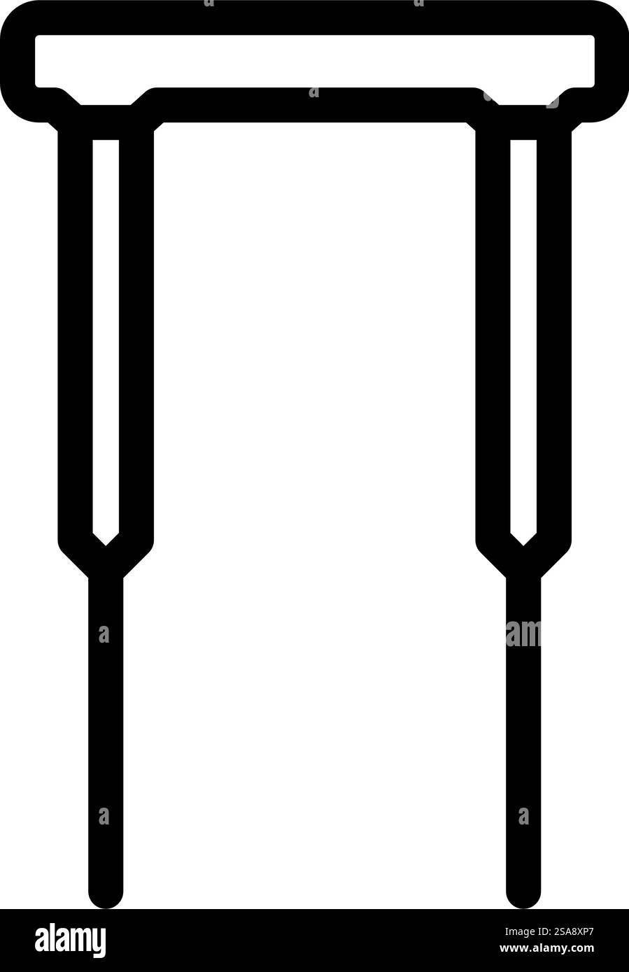 icona della linea di gioco per croquet a cerchio. insegna del gioco del croquet a cerchio. illustrazione nera del simbolo del contorno isolato. illustrazione vettoriale dell'icona della linea di gioco del croquet a cerchio Illustrazione Vettoriale