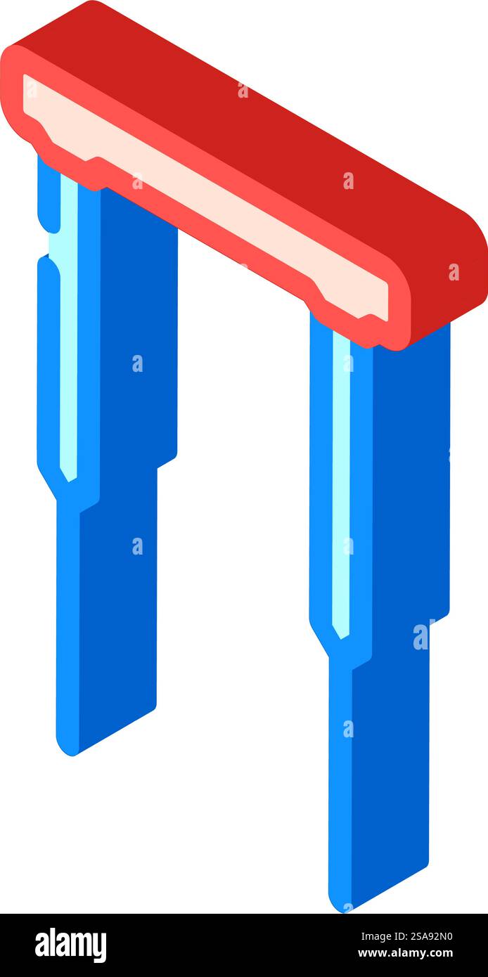 icona vettoriale isometrica del gioco di croquet a cerchio. insegna del gioco del croquet a cerchio. illustrazione del simbolo isolato. illustrazione vettoriale dell'icona isometrica del gioco di croquet a cerchio Illustrazione Vettoriale
