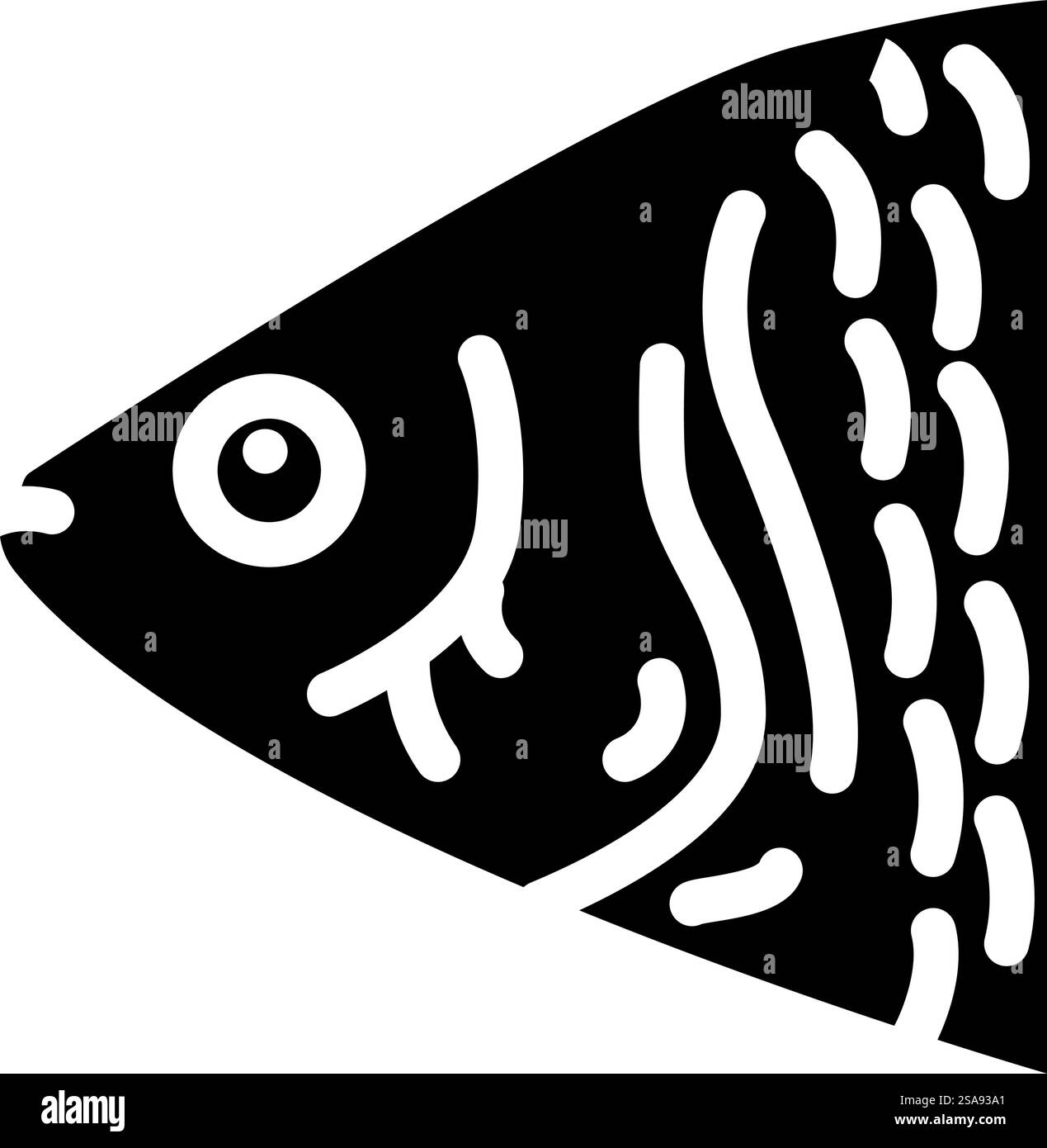 vettore icona glifo animale pesce. segno di animale di pesce. illustrazione del simbolo isolato. illustrazione vettoriale dell'icona glifo animale di pesce Illustrazione Vettoriale