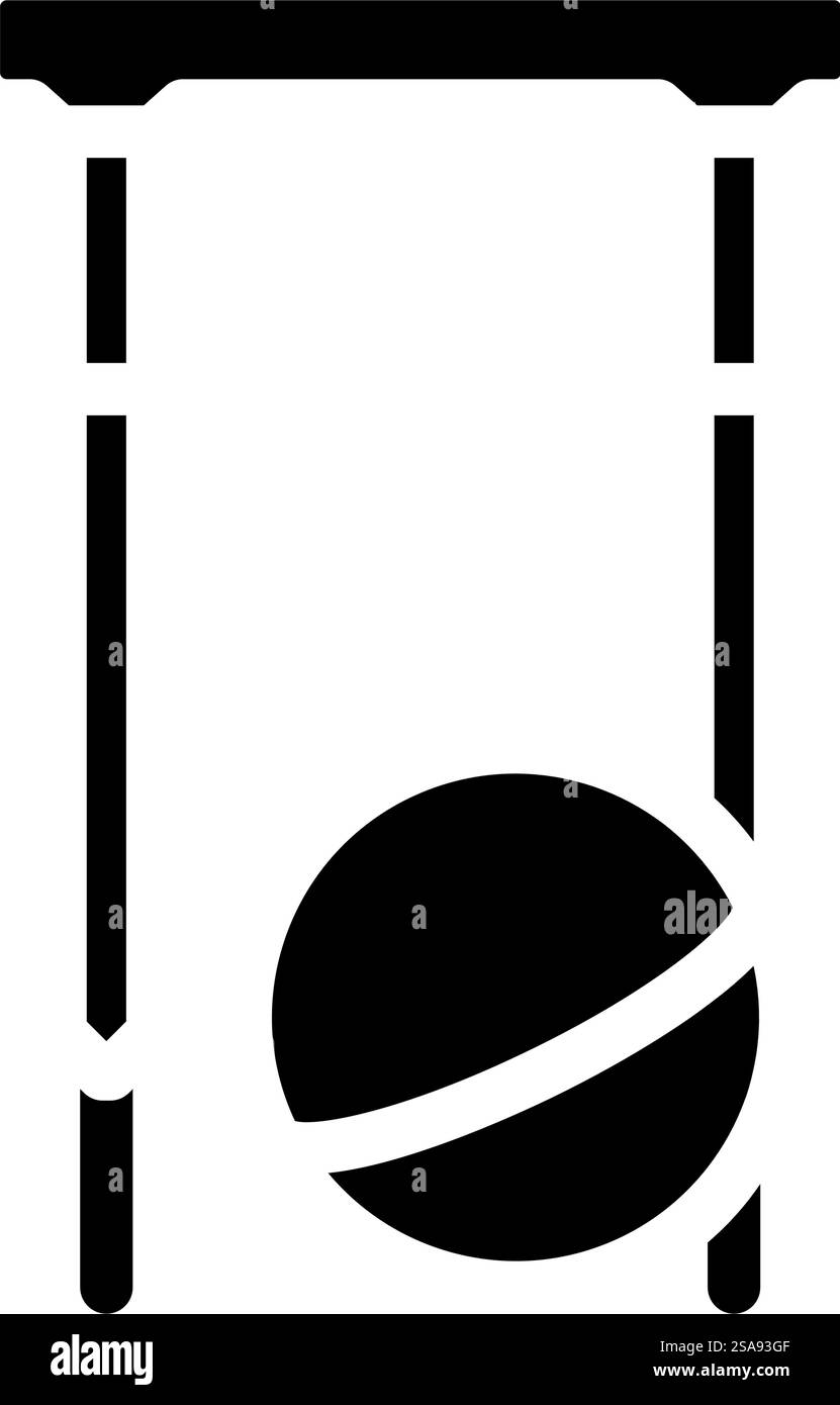 rover croquet gioco glifo vettore icona. insegna del gioco del croquet rover. illustrazione del simbolo isolato. illustrazione vettoriale dell'icona del glifo del gioco del croquet rover Illustrazione Vettoriale