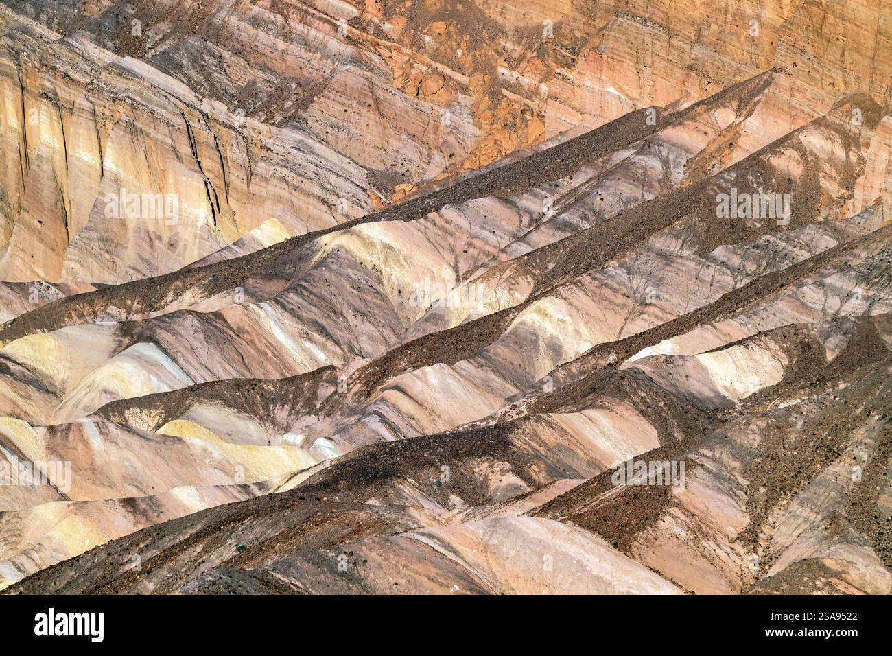 Zabriskie Point, Parco Nazionale della Valle della Morte, CALIFORNIA, STATI UNITI D'AMERICA Foto Stock