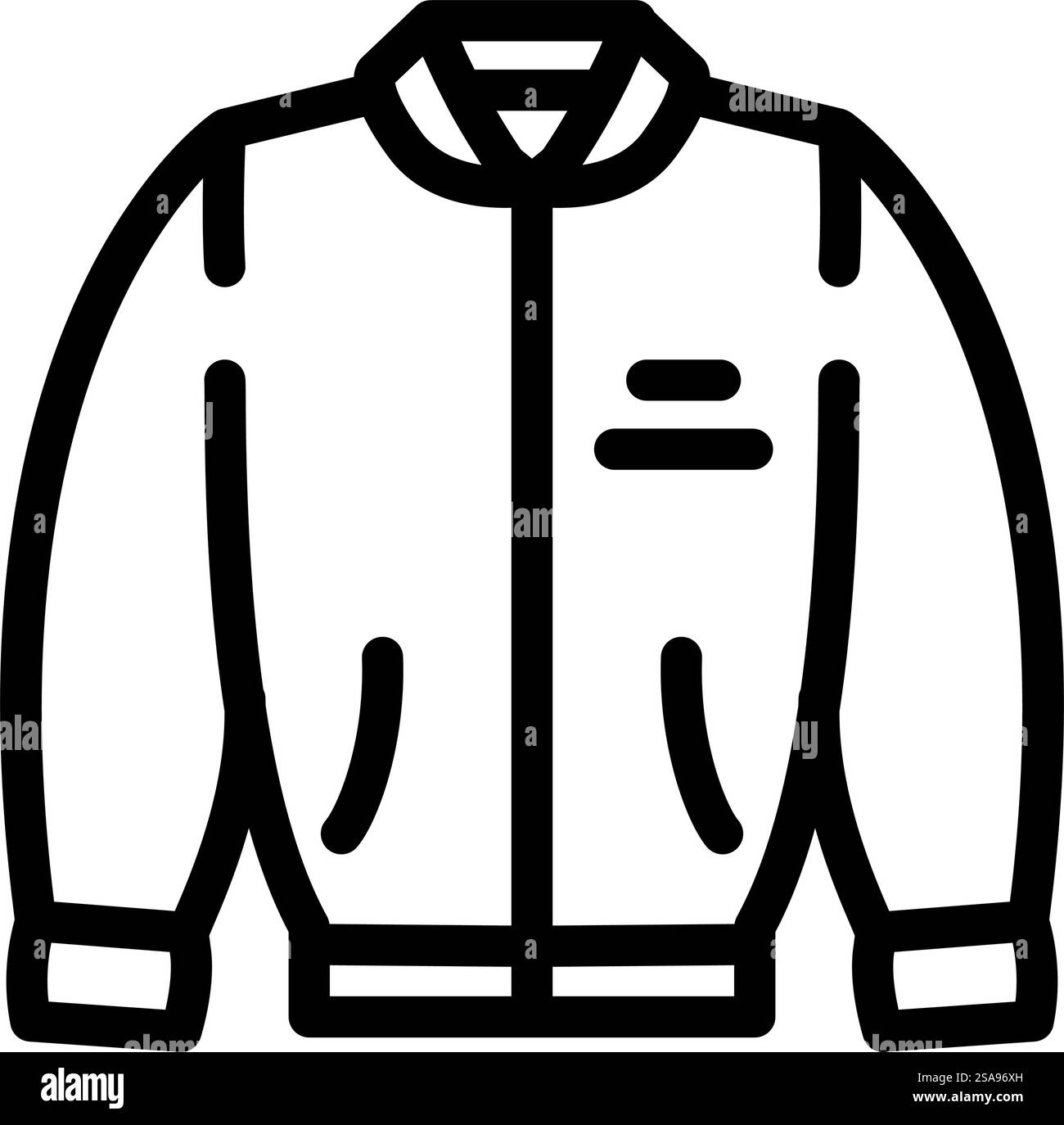 bomber streetwear cloth fashion line icon vector. bomber giacca streetwear, insegna alla moda. illustrazione nera del simbolo del contorno isolato. bomber giacca streetwear cloth fashion line icon illustrazione vettoriale Illustrazione Vettoriale