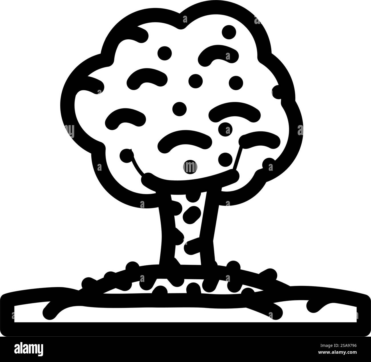 vettore icona della linea di pacciamatura urbana. pacciamatura del segnale di giardinaggio urbano. illustrazione nera del simbolo del contorno isolato. illustrazione vettoriale dell'icona della linea di pacciamatura urbana Illustrazione Vettoriale