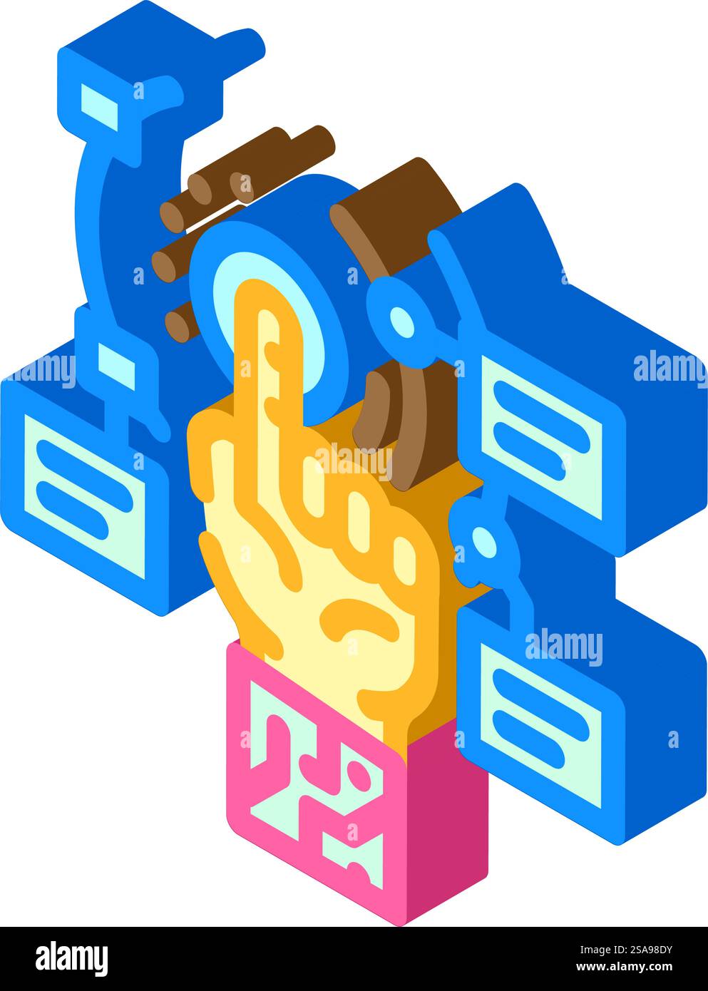 vettore di icone isometriche per gli appassionati di tecnologia all'avanguardia. tecnologia all'avanguardia per gli appassionati di tecnologia. illustrazione del simbolo isolato. illustrazione vettoriale di icone isometriche, appassionato di tecnologia all'avanguardia Illustrazione Vettoriale