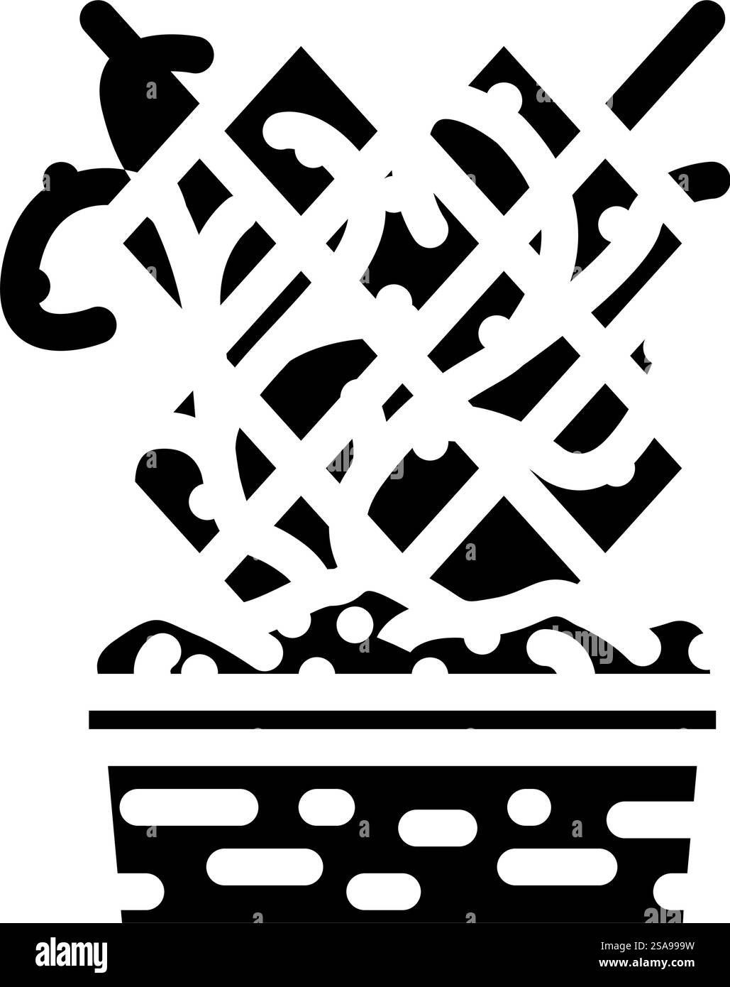 vettore icona glifo per il giardinaggio urbano trellis. cartello da giardinaggio urbano di trellis. illustrazione del simbolo isolato. illustrazione vettoriale dell'icona del glifo per il giardinaggio urbano trellis Illustrazione Vettoriale