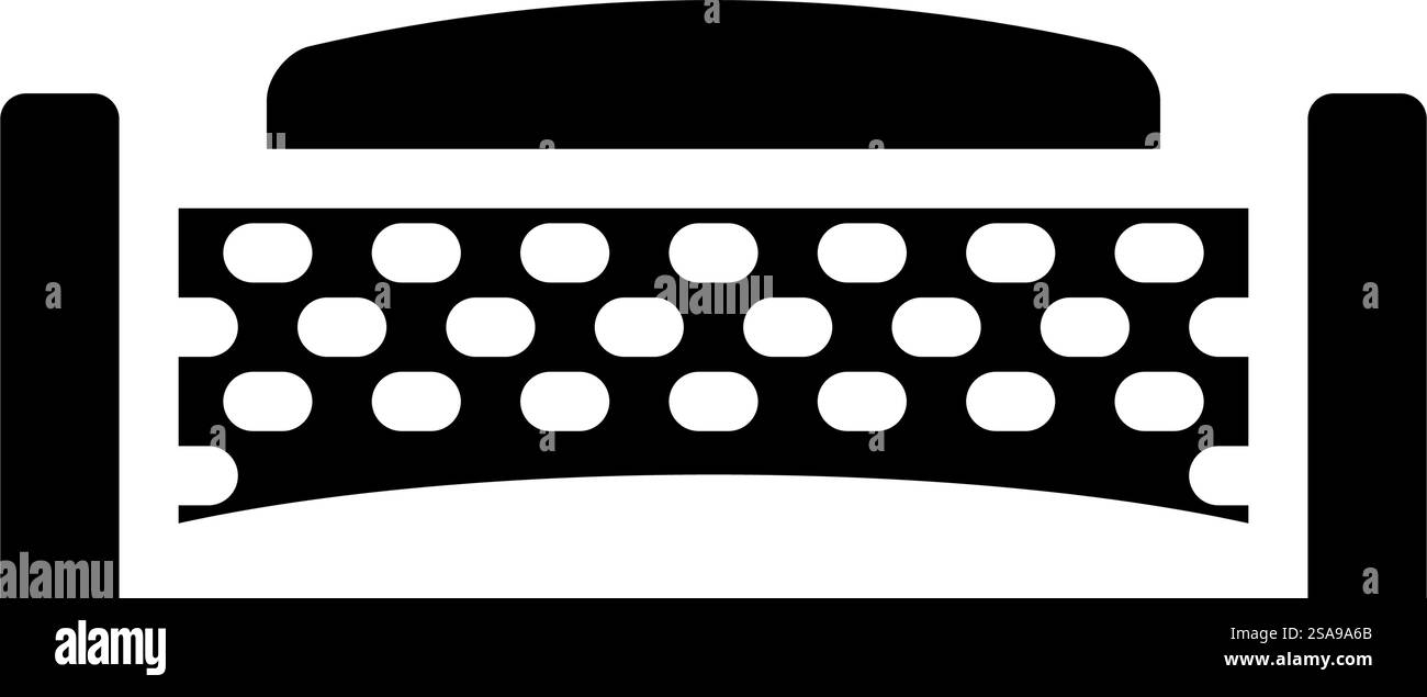 ottomana da esterno per mobili da esterno con icona a forma di glifo. cartello per mobili da esterno con ottomana. illustrazione del simbolo isolato. illustrazione vettoriale dell'icona glifo per mobili da esterno con ottomana per esterni Illustrazione Vettoriale