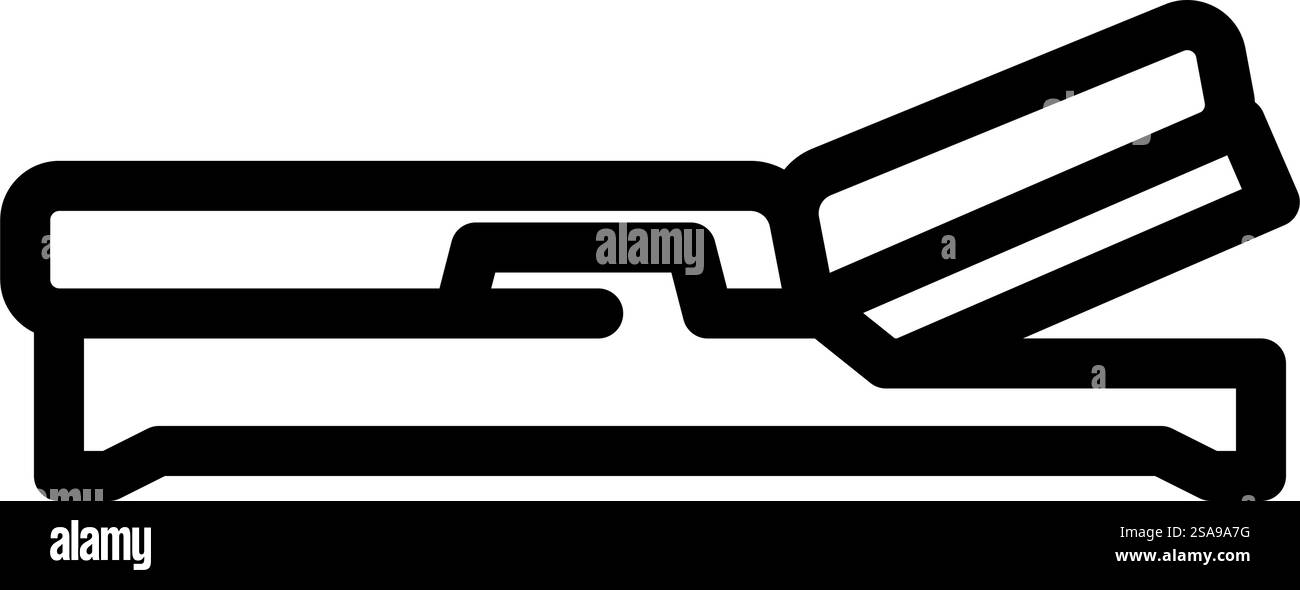 la chaise longue per esterni è un'icona vettoriale. insegna di mobili da esterno chaise longue. illustrazione nera del simbolo del contorno isolato. illustrazione vettoriale dell'icona della linea di mobili per esterni della chaise longue Illustrazione Vettoriale