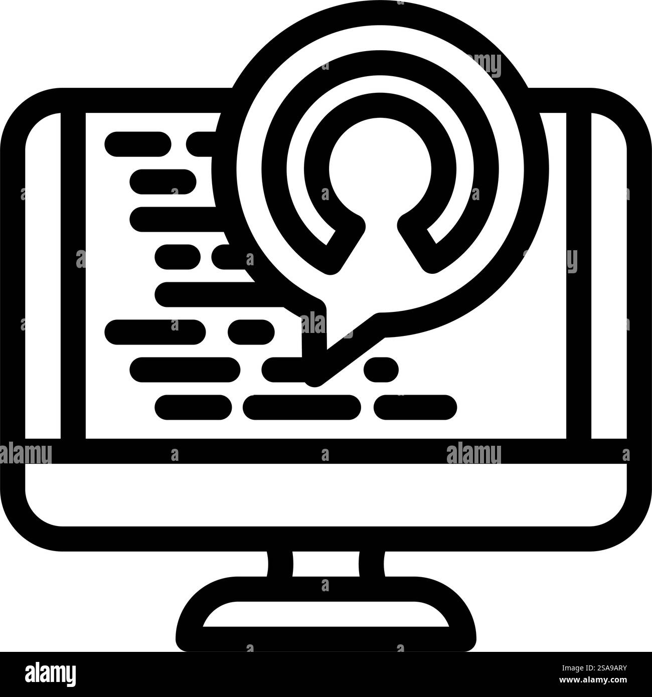 icona vettoriale linea open source per appassionati di tecnologia. insegna open source per appassionati di tecnologia. illustrazione nera del simbolo del contorno isolato. illustrazione vettoriale dell'icona della linea open source per appassionati di tecnologia Illustrazione Vettoriale