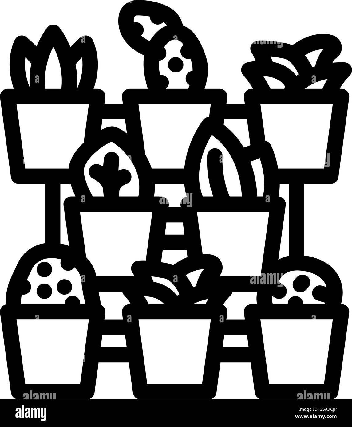 vettore icona linea urbana verticale giardinaggio. segnaletica urbana verticale per il giardinaggio. illustrazione nera del simbolo del contorno isolato. illustrazione vettoriale dell'icona della linea urbana di giardinaggio verticale Illustrazione Vettoriale