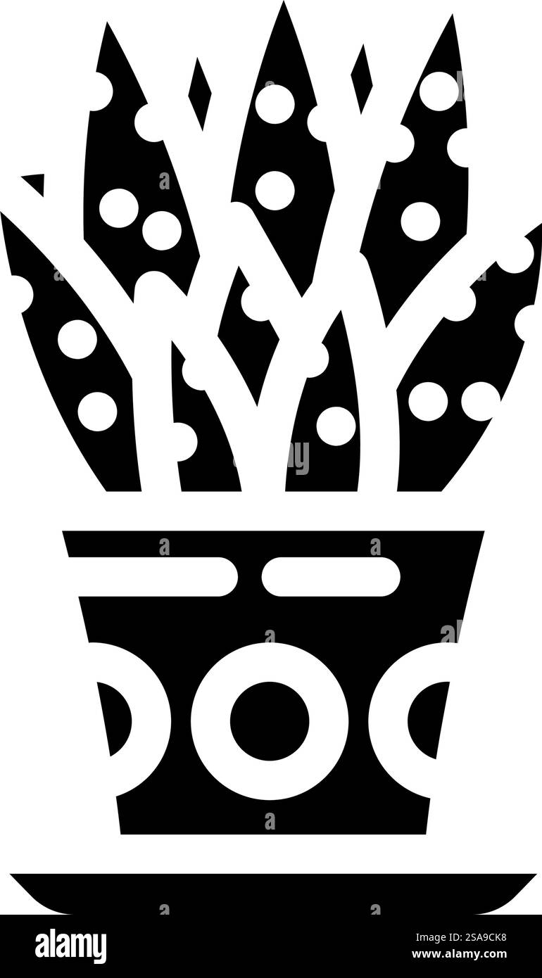 succulenta il vettore dell'icona glifo del giardinaggio urbano. succulenta insegna del giardinaggio urbano. illustrazione del simbolo isolato. succulenta illustrazione vettoriale icona glifo giardinaggio urbano Illustrazione Vettoriale