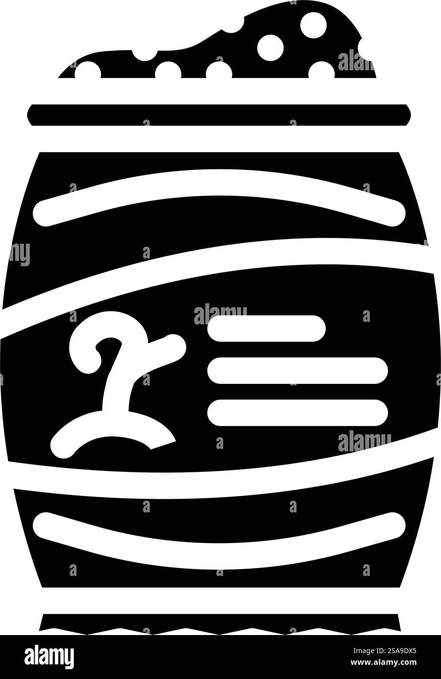 vettore icona glifo fertilizzante per giardinaggio urbano. segno fertilizzante di giardinaggio urbano. illustrazione del simbolo isolato. illustrazione vettoriale icona glifo fertilizzante giardinaggio urbano Illustrazione Vettoriale