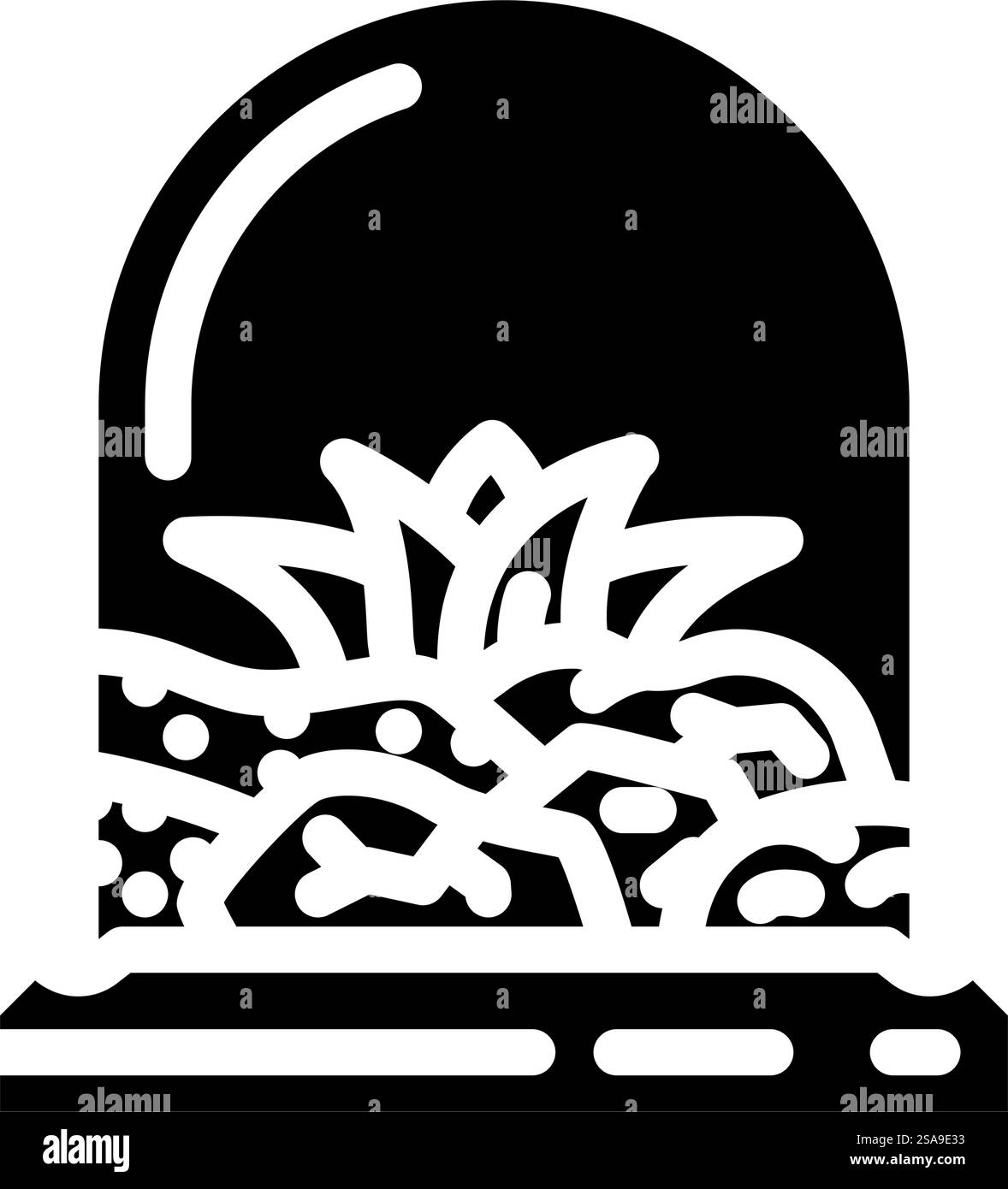 terrarium icona glifo urbano giardinaggio vettore. cartello da giardino urbano del terrario. illustrazione del simbolo isolato. illustrazione vettoriale dell'icona del glifo per il giardinaggio urbano del terrario Illustrazione Vettoriale