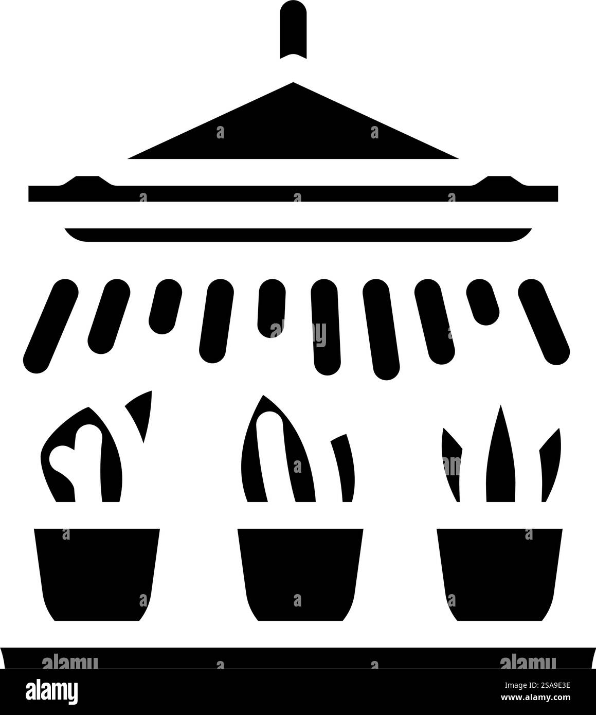 fai crescere le luci del giardinaggio urbano vettore icona glifo. fai crescere le luci del segno del giardinaggio urbano. illustrazione del simbolo isolato. illustrazione vettoriale icona glifo giardinaggio urbano Illustrazione Vettoriale