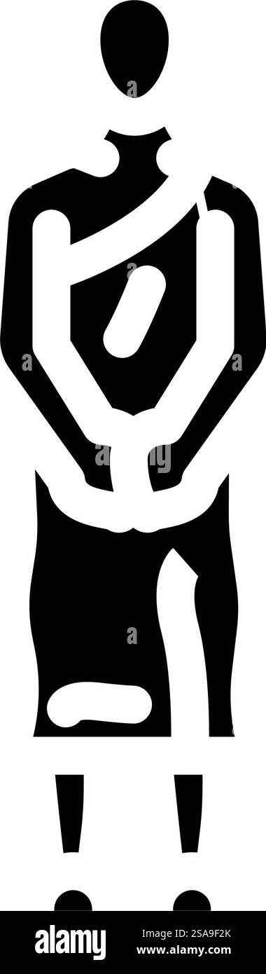 monaco buddista buddhista glifo icona vettore. monaco buddista segno buddhista. illustrazione del simbolo isolato. monaco buddista illustrazione vettoriale dell'icona del glifo del buddhismo Illustrazione Vettoriale