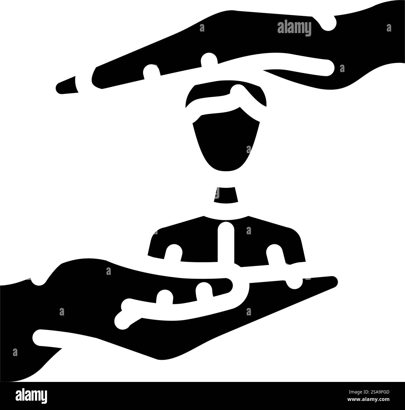 vettore icone di gestione della salute e della sicurezza. cartello aziendale per la gestione della salute e della sicurezza. illustrazione del simbolo isolato. illustrazione vettoriale dell'icona del glifo aziendale per la gestione della salute e della sicurezza Illustrazione Vettoriale