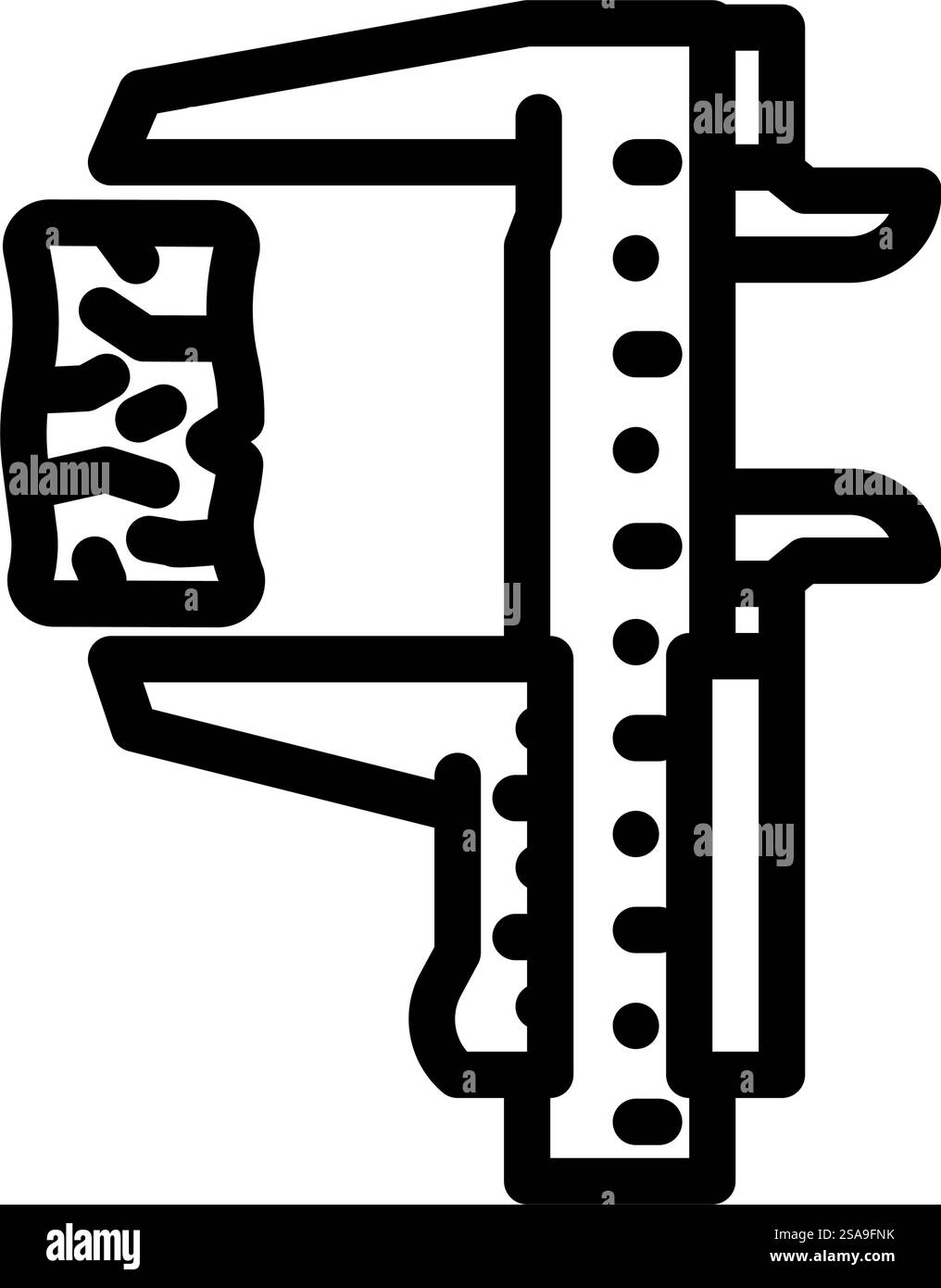 vettore icona linea pellet di legno controllo qualità. cartello per il controllo di qualità dei pellet di legno. illustrazione nera del simbolo del contorno isolato. illustrazione vettoriale dell'icona della linea dei pellet di legno per il controllo qualità Illustrazione Vettoriale