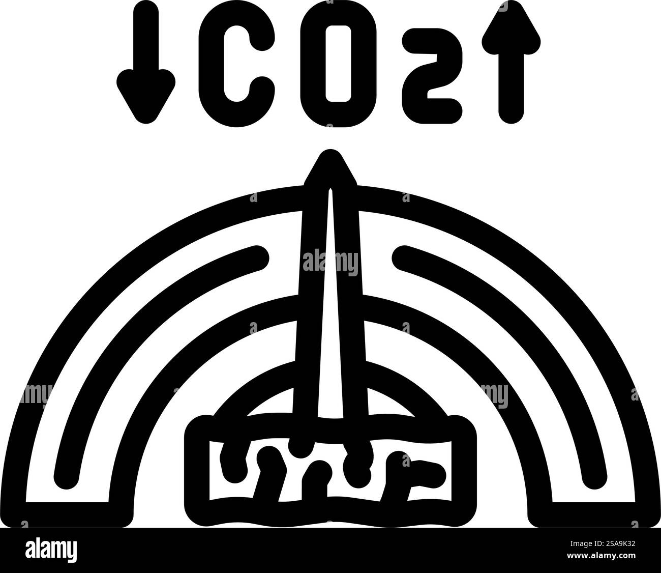 vettore icona a forma di pellet di legno neutro al carbonio. segnale pellet di legno neutro al carbonio. illustrazione nera del simbolo del contorno isolato. illustrazione vettoriale dell'icona a forma di pellet di legno neutro al carbonio Illustrazione Vettoriale