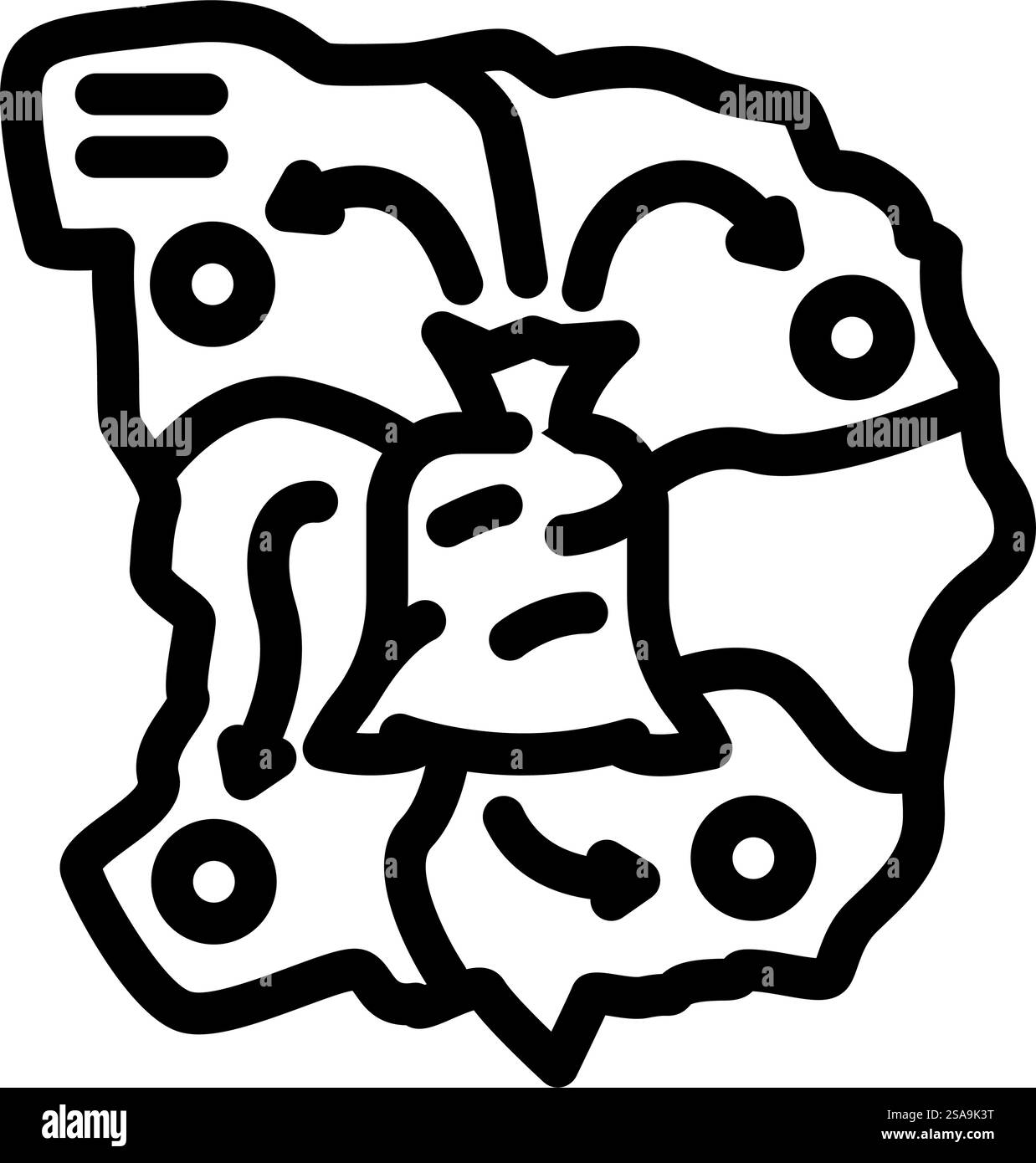 importare il vettore dell'icona della linea del pellet di legno. importa pellet di legno. illustrazione nera del simbolo del contorno isolato. illustrazione vettoriale dell'icona della linea dei pellet di legno Illustrazione Vettoriale