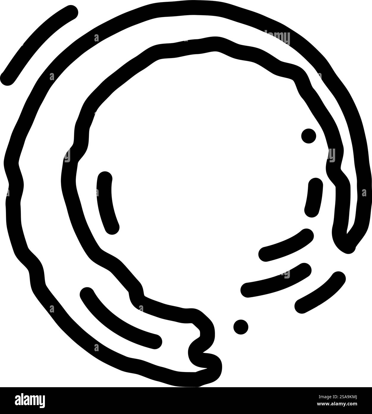 vettore icona linea enso cerchio zen. cerchio zen segno enso. illustrazione nera del simbolo del contorno isolato. illustrazione vettoriale dell'icona della linea enso del cerchio zen Illustrazione Vettoriale