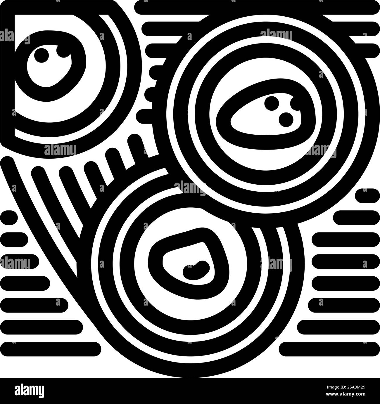 icona vettoriale linea buddhismo giardino zen. segno buddhista del giardino zen. illustrazione nera del simbolo del contorno isolato. illustrazione vettoriale dell'icona della linea buddhista del giardino zen Illustrazione Vettoriale