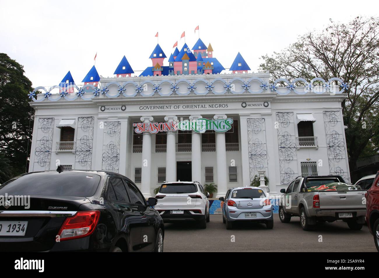 Dumaguete City, Negros Oriental, Filippine - 27 gennaio 2025: Il Campidoglio di Dumaguete City Foto Stock