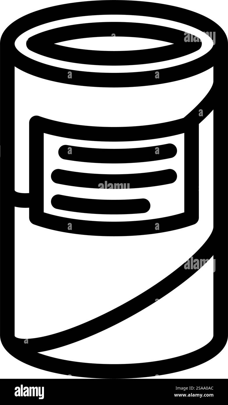 vettore icona della linea di imballaggio in cartone della provetta. cartello di imballaggio in cartone della provetta. illustrazione nera del simbolo del contorno isolato. illustrazione vettoriale dell'icona della linea di imballaggio in cartone della provetta Illustrazione Vettoriale