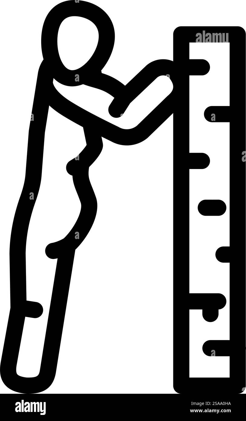 il vettore dell'icona della linea fitness incinta aumenta con il muro. cartello fitness incinta con spinta a parete. illustrazione nera del simbolo del contorno isolato. illustrazione vettoriale dell'icona della linea fitness incinta con spinta a parete Illustrazione Vettoriale