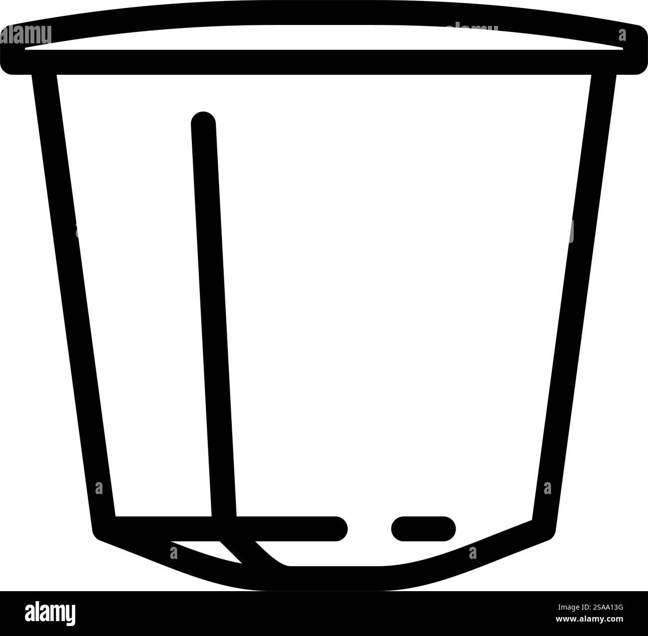 icona della linea della confezione in plastica della cialda di caffè vettoriale. cartello della confezione di plastica della cialda di caffè. illustrazione nera del simbolo del contorno isolato. illustrazione vettoriale dell'icona della confezione in plastica della cialda di caffè Illustrazione Vettoriale