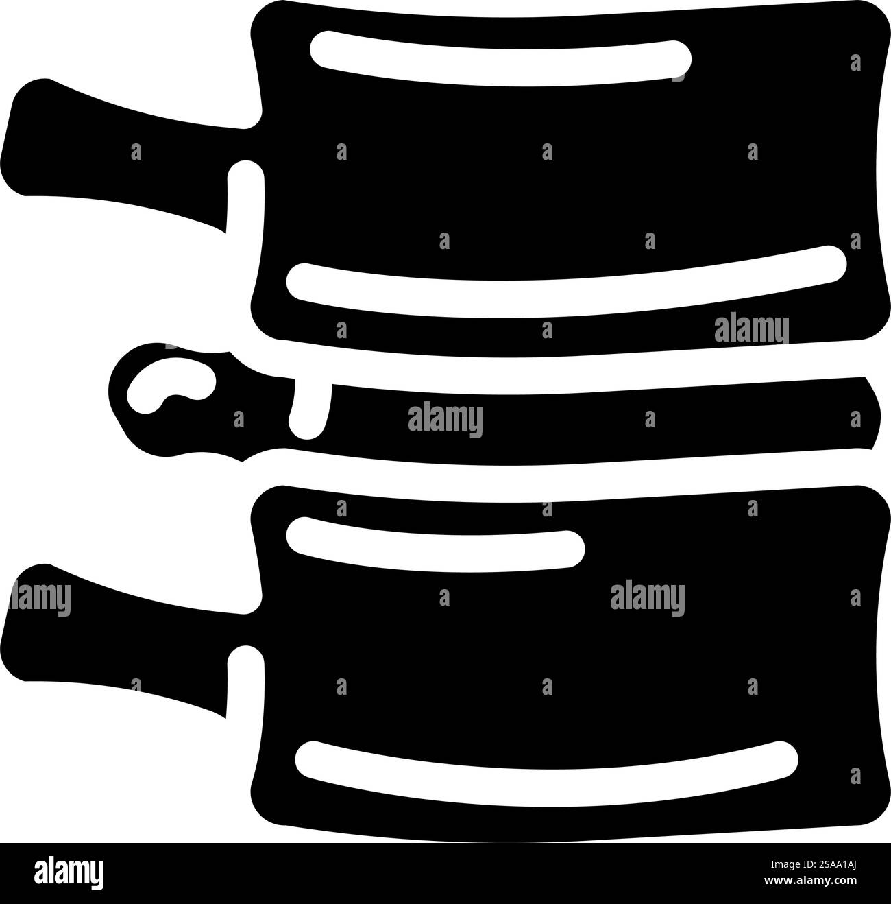 chirurgia di discectomia glifo icona vettoriale. segno di chirurgia della discectomia. illustrazione del simbolo isolato. illustrazione vettoriale dell'icona del glifo dell'intervento chirurgico di discectomia Illustrazione Vettoriale