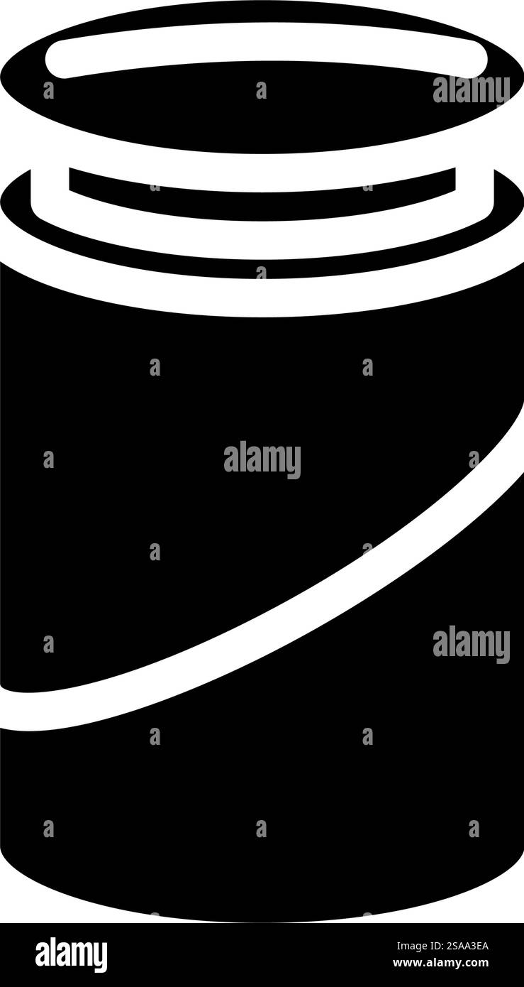 provetta con vettore icona glifo tappo. provetta con etichetta tappo. illustrazione del simbolo isolato. illustrazione vettoriale dell'icona del glifo del tappo Illustrazione Vettoriale