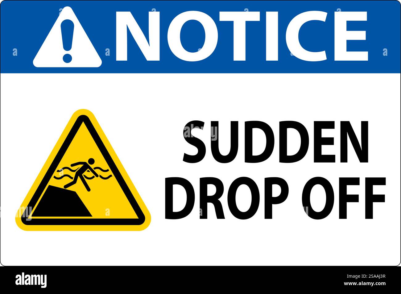 Cartello di avviso abbandono improvviso Illustrazione Vettoriale