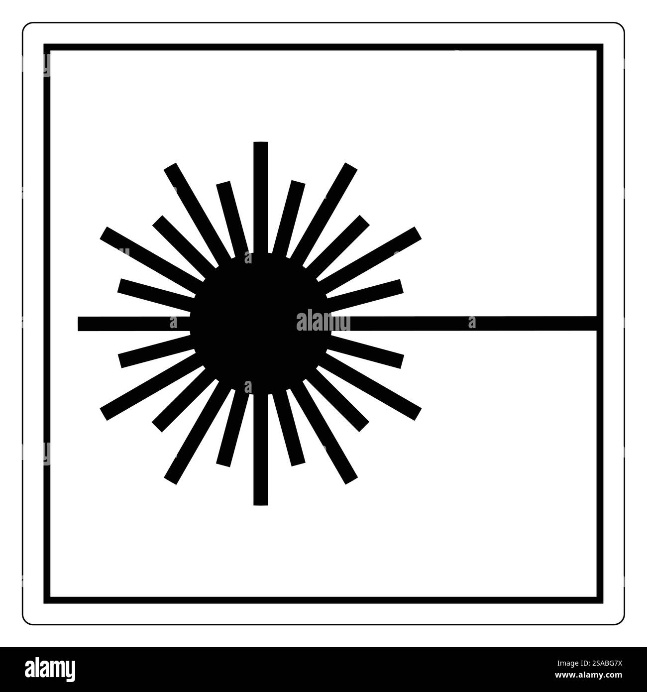 Design abstract Black Sunburst su sfondo bianco Illustrazione Vettoriale
