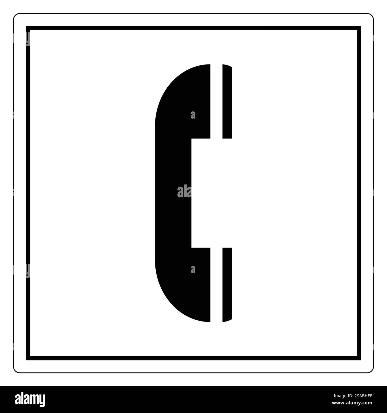 Icona del telefono in stile minimalista per le esigenze di comunicazione Illustrazione Vettoriale