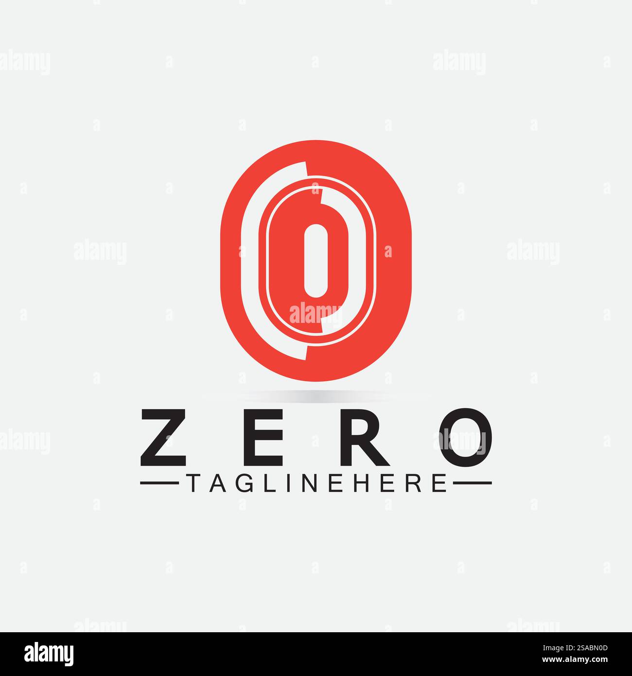 Lettera o o numero 0 Logo Icon Design Illustrazione Vettoriale