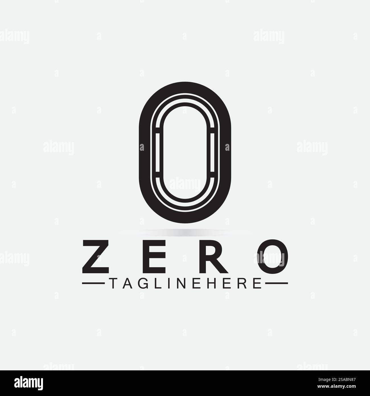 Lettera o o numero 0 Logo Icon Design Illustrazione Vettoriale